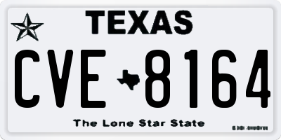 TX license plate CVE8164