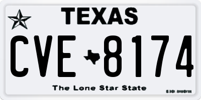 TX license plate CVE8174