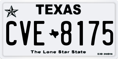 TX license plate CVE8175
