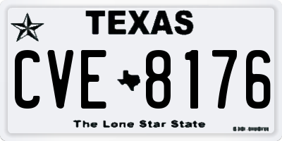 TX license plate CVE8176