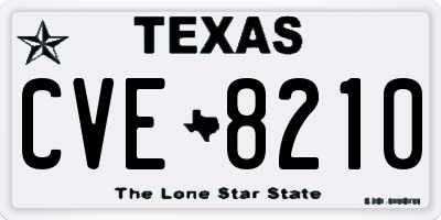 TX license plate CVE8210