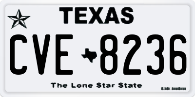 TX license plate CVE8236