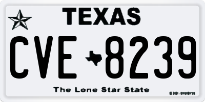 TX license plate CVE8239