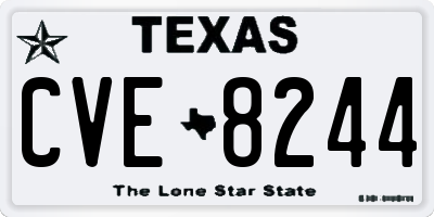 TX license plate CVE8244