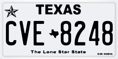TX license plate CVE8248