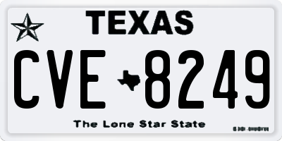 TX license plate CVE8249
