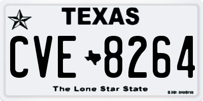 TX license plate CVE8264