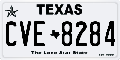 TX license plate CVE8284