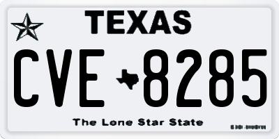 TX license plate CVE8285
