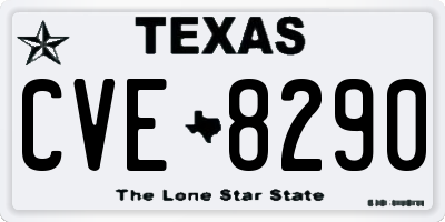 TX license plate CVE8290