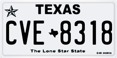 TX license plate CVE8318