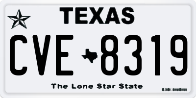 TX license plate CVE8319