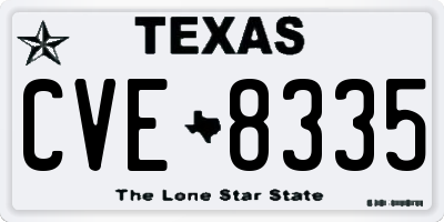 TX license plate CVE8335