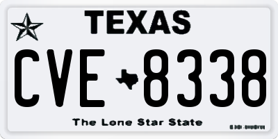 TX license plate CVE8338