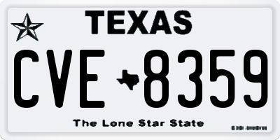 TX license plate CVE8359