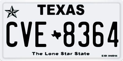 TX license plate CVE8364