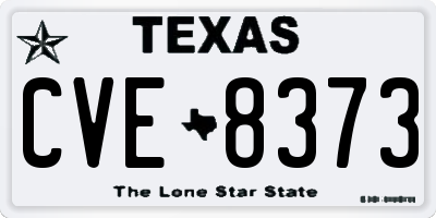 TX license plate CVE8373