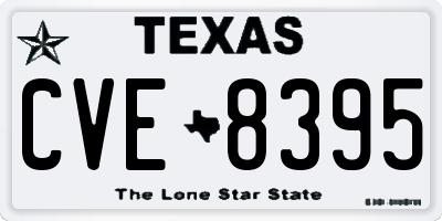 TX license plate CVE8395