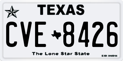 TX license plate CVE8426