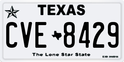 TX license plate CVE8429