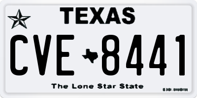 TX license plate CVE8441
