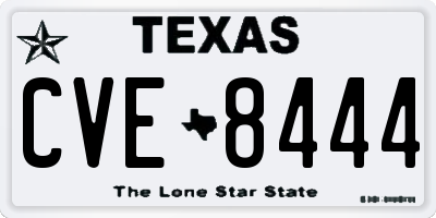 TX license plate CVE8444
