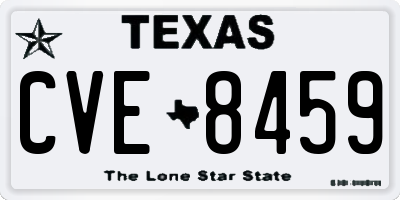 TX license plate CVE8459