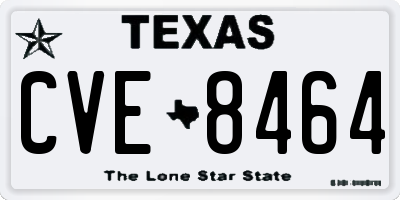 TX license plate CVE8464