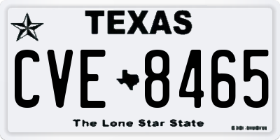 TX license plate CVE8465
