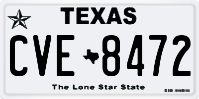 TX license plate CVE8472