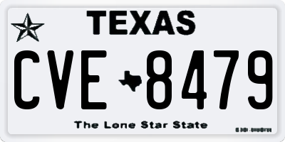TX license plate CVE8479