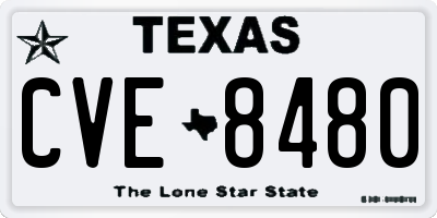 TX license plate CVE8480