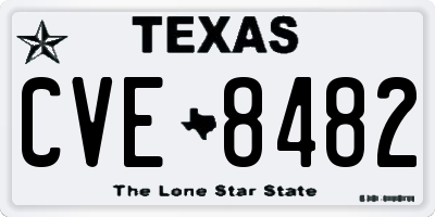 TX license plate CVE8482