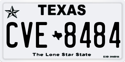 TX license plate CVE8484