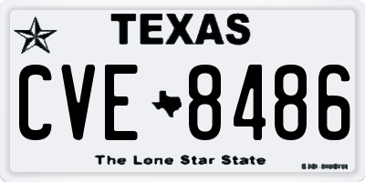 TX license plate CVE8486