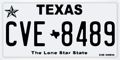 TX license plate CVE8489