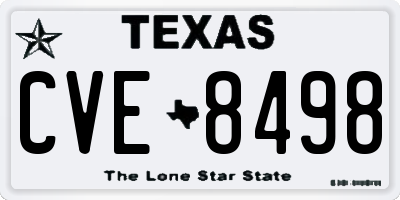 TX license plate CVE8498