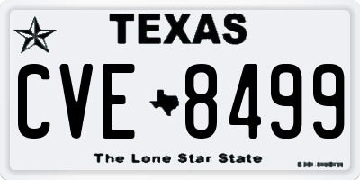 TX license plate CVE8499