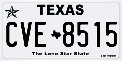 TX license plate CVE8515