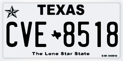 TX license plate CVE8518