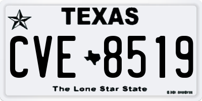 TX license plate CVE8519
