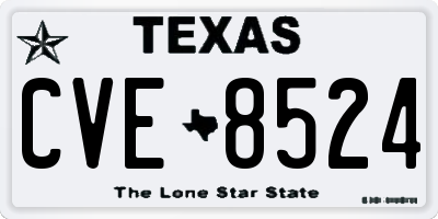 TX license plate CVE8524