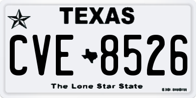 TX license plate CVE8526