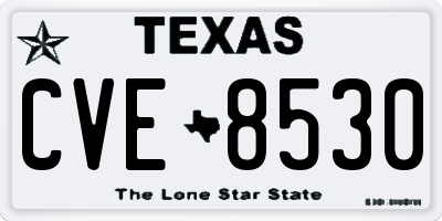TX license plate CVE8530