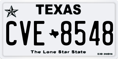 TX license plate CVE8548