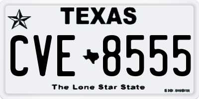 TX license plate CVE8555