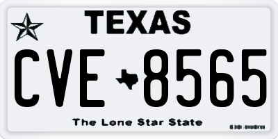 TX license plate CVE8565
