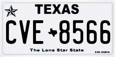 TX license plate CVE8566