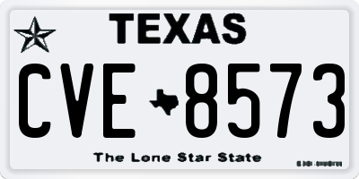 TX license plate CVE8573