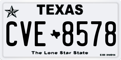 TX license plate CVE8578